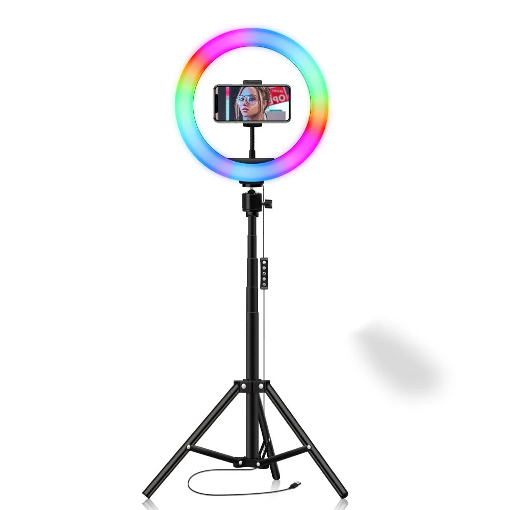 10-Inch RGB Ring Light with Stand