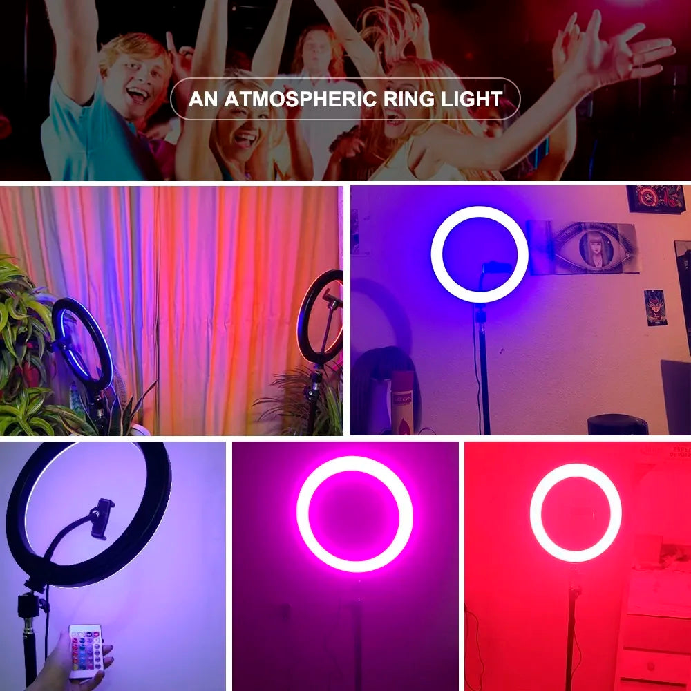 10-Inch RGB Video Ring Light with Remote