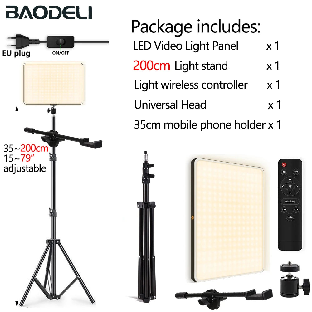 LED Bi-Color Fill Light 2700K-5700K with stand