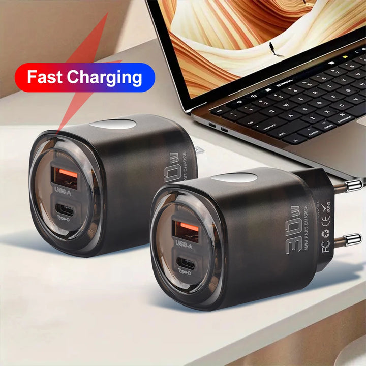 2-in-1 PD Fast Charger QC3.0