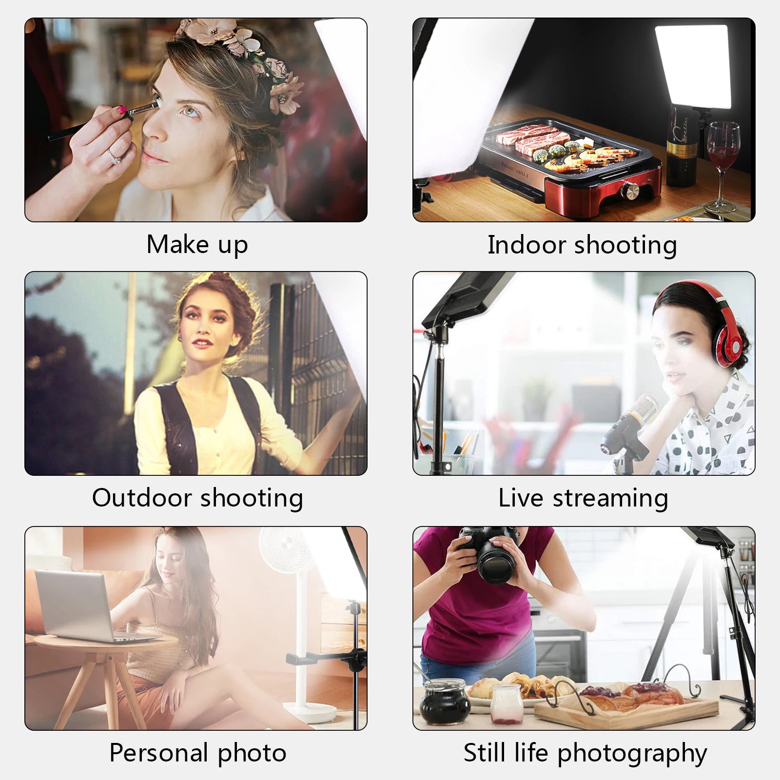 LED Bi-Color Fill Light 2700K-5700K with stand