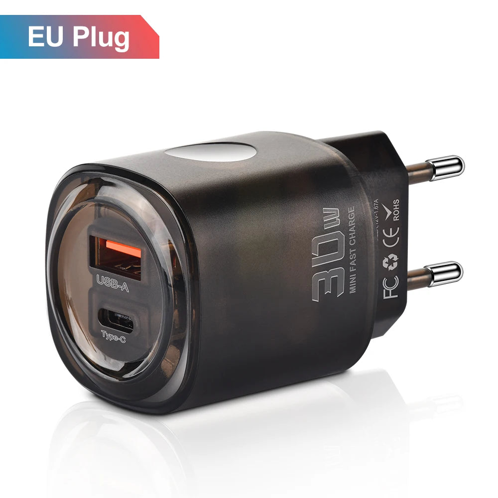 2-in-1 PD Fast Charger QC3.0