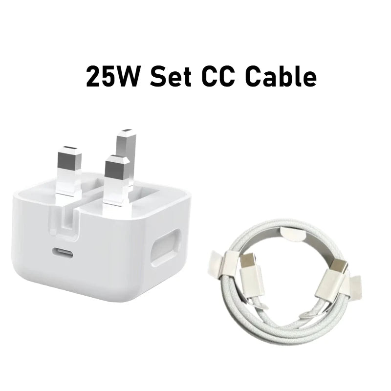 25W UK USB-C Fast Charger QC3.0