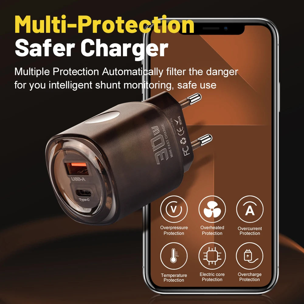 2-in-1 PD Fast Charger QC3.0