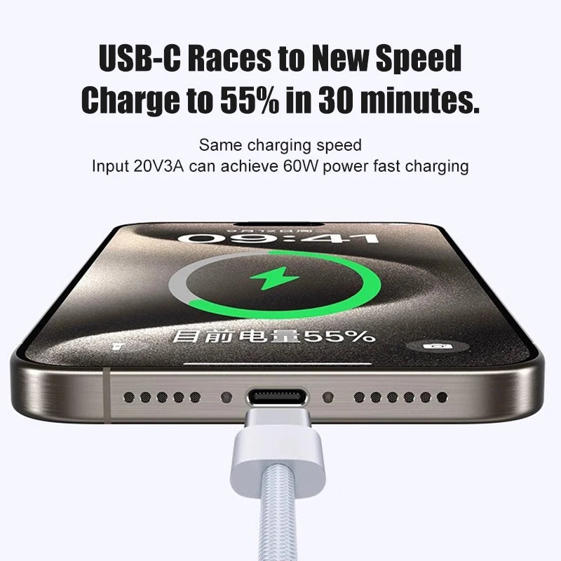 60W USB-C Fast Charging Cable